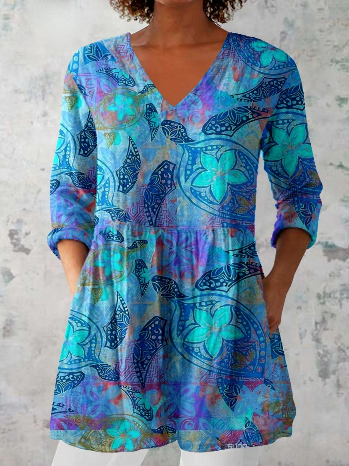 Juliette — Soft-Knit V-Neck Blouse
