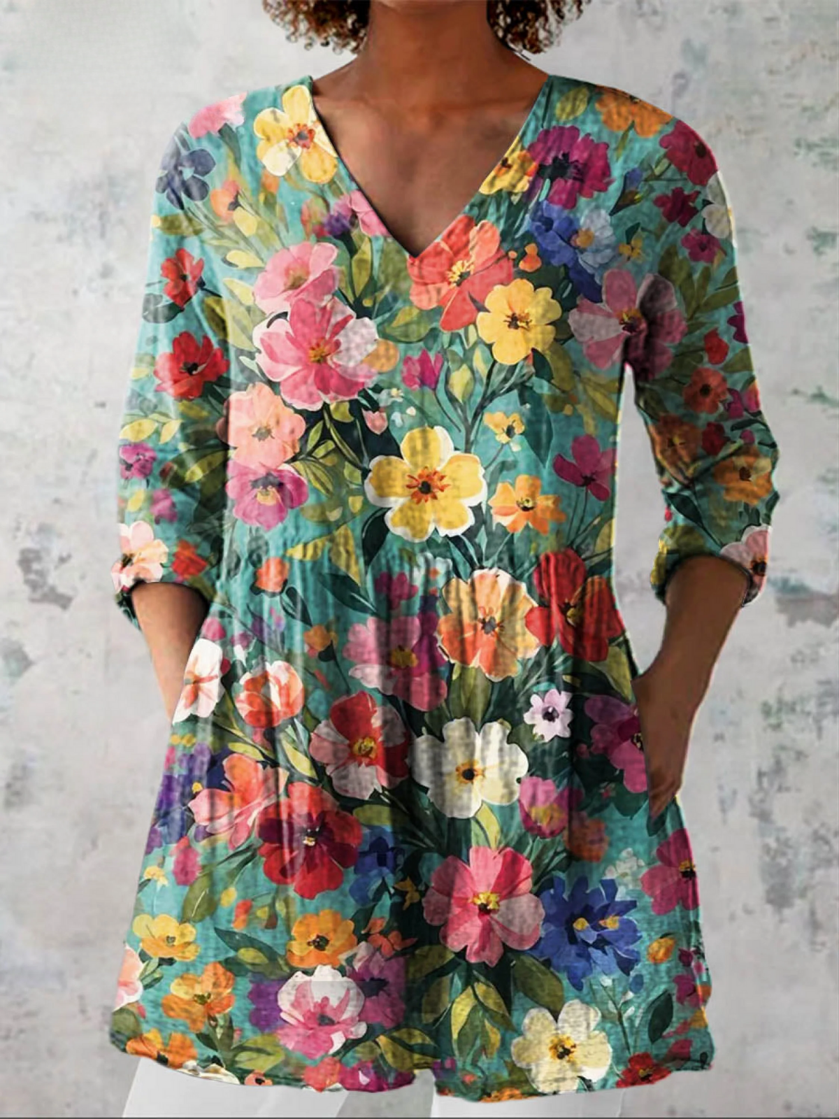 Nora — Soft-Knit V-Neck Blouse