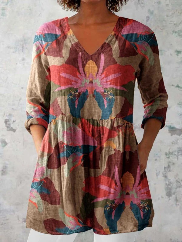 Sarah — Soft-Knit V-Neck Blouse