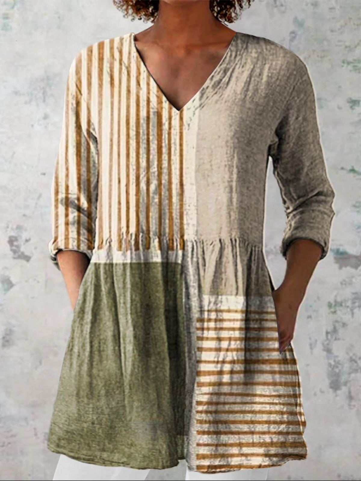 Camille — Soft-Knit V-Neck Blouse