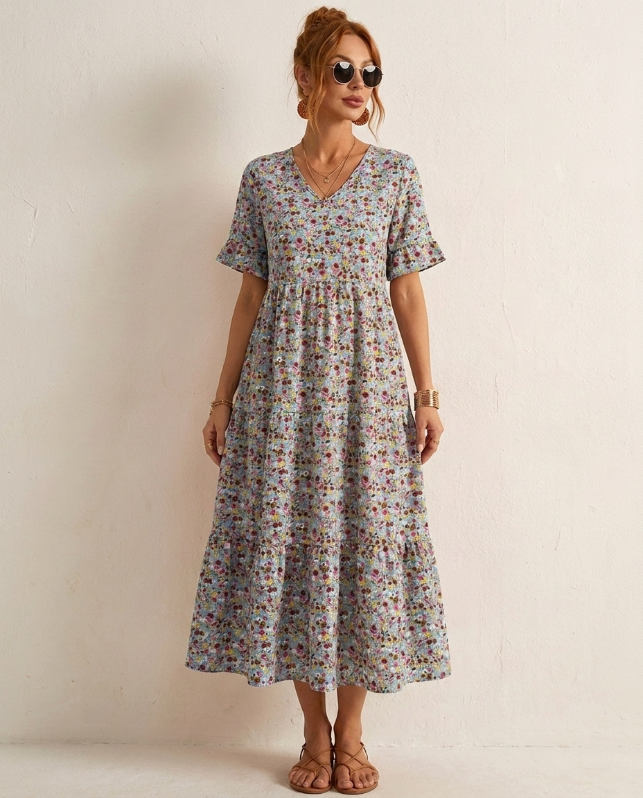 Daisy Floral Midi Dress