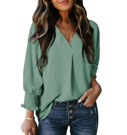 Maya - Smocked Sleeve Blouse