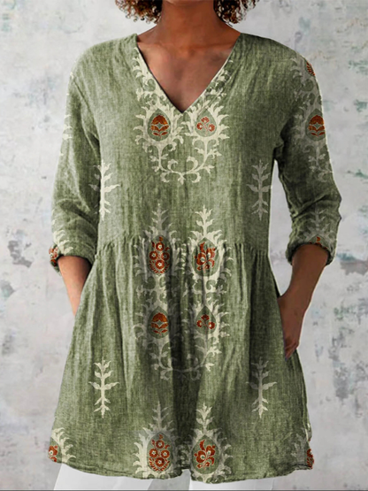 Elise — Soft-Knit V-Neck Blouse