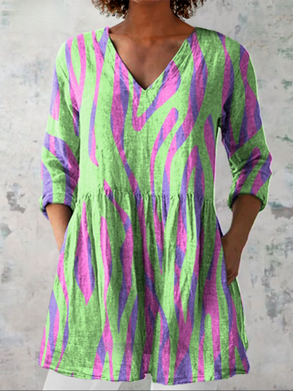 Oceane — Soft-Knit V-Neck Blouse
