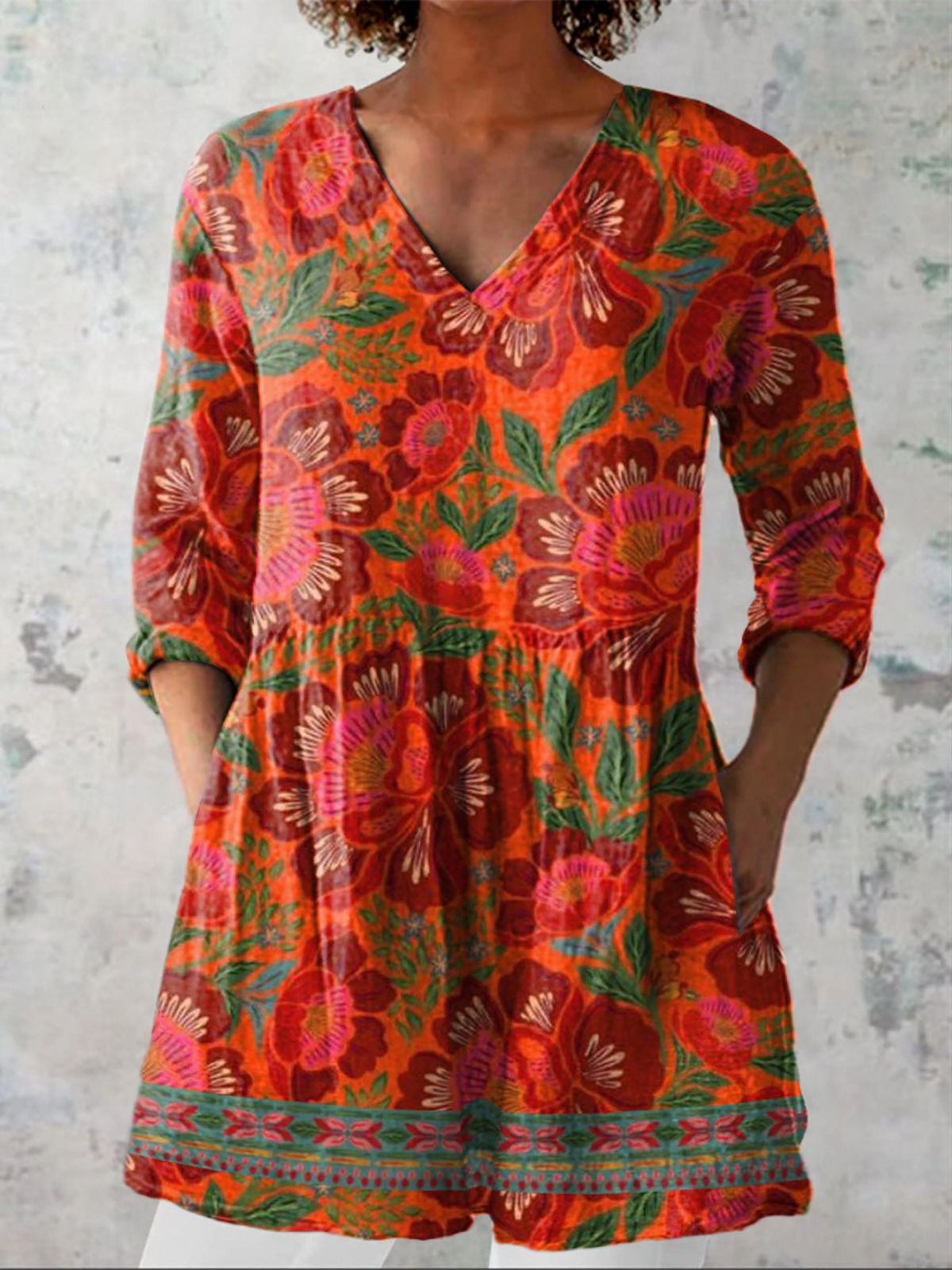 Marion — Soft-Knit V-Neck Blouse