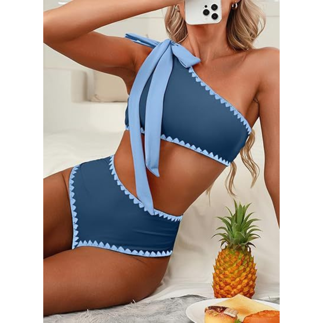 Marit | Hoge Taille One Shoulder Bikini