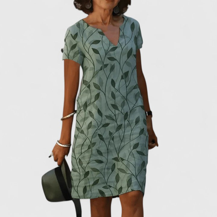 Willow - Leaf Print Dress
