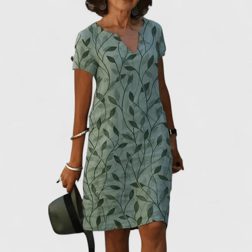 Willow - Leaf Print Dress