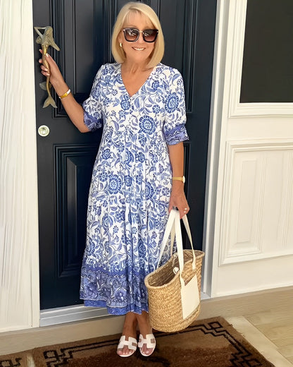 Azure - Print Dress