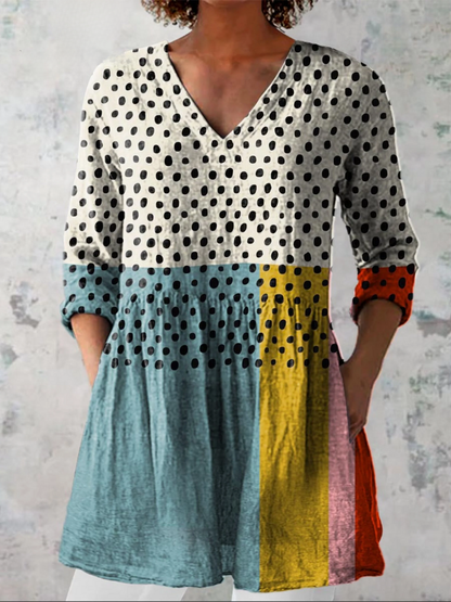 Valerie — Soft-Knit V-Neck Blouse