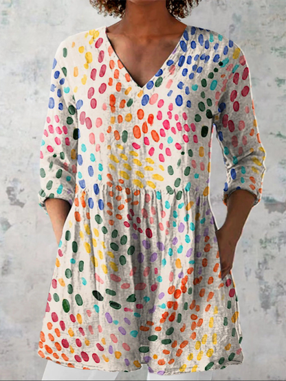 Pauline — Soft-Knit V-Neck Blouse