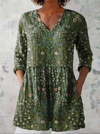 Julie — Soft-Knit V-Neck Blouse
