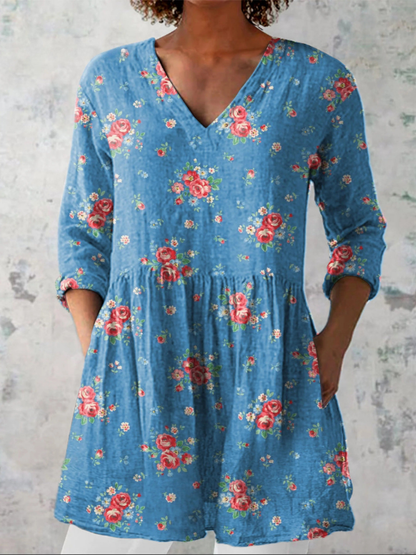 Melanie — Soft-Knit V-Neck Blouse