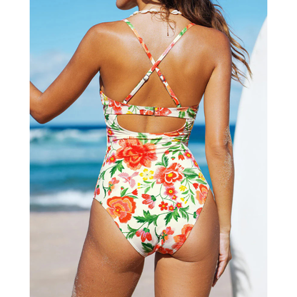 Britt | Boho Badpak met Diepe V-hals