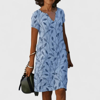 Willow - Leaf Print Dress
