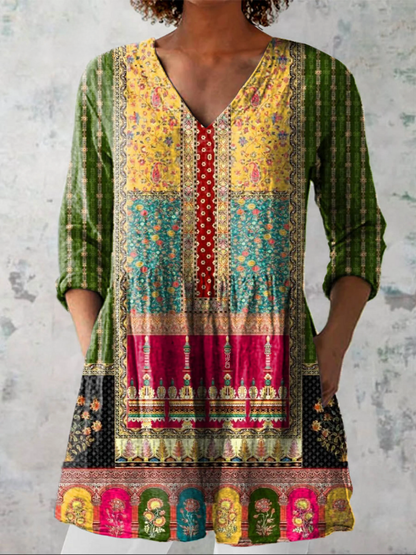 Emilie — Soft-Knit V-Neck Blouse