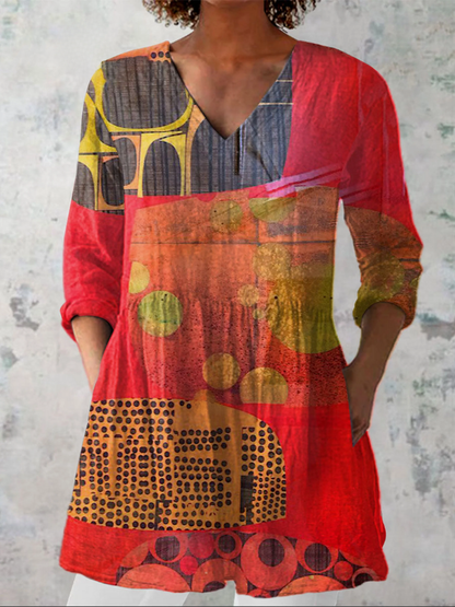 Lucie — Soft-Knit V-Neck Blouse