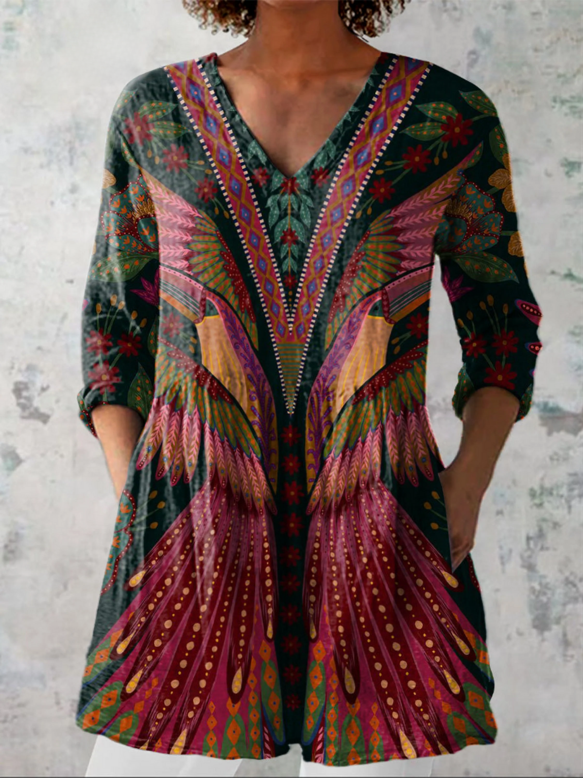 Manon — Soft-Knit V-Neck Blouse