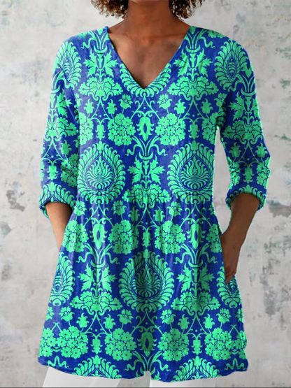Ines — Soft-Knit V-Neck Blouse