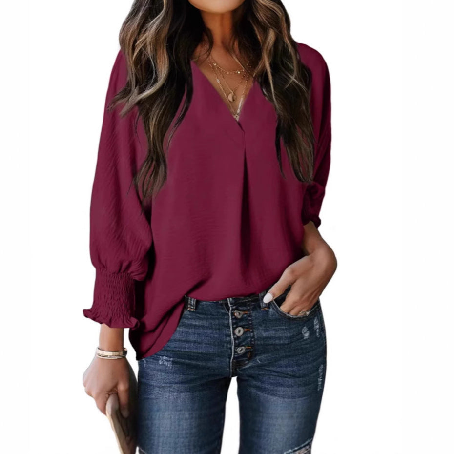 Maya - Smocked Sleeve Blouse