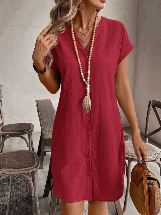 Penny Button-Front Dress