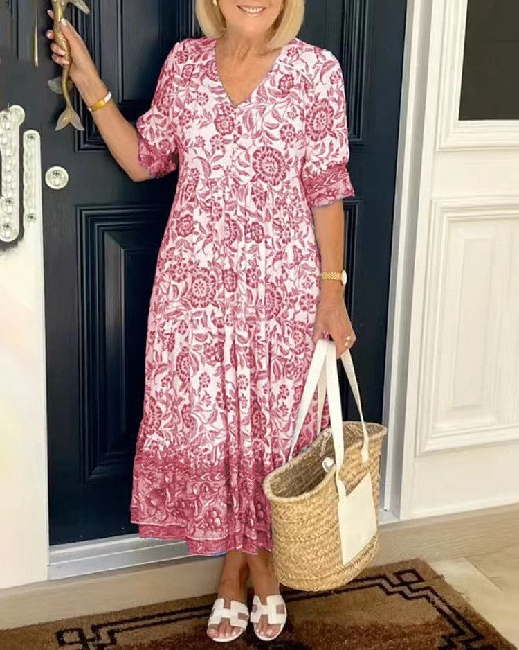 Azure - Print Dress