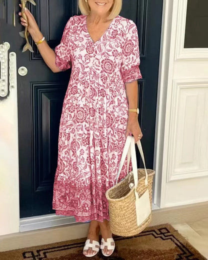 Azure - Print Dress
