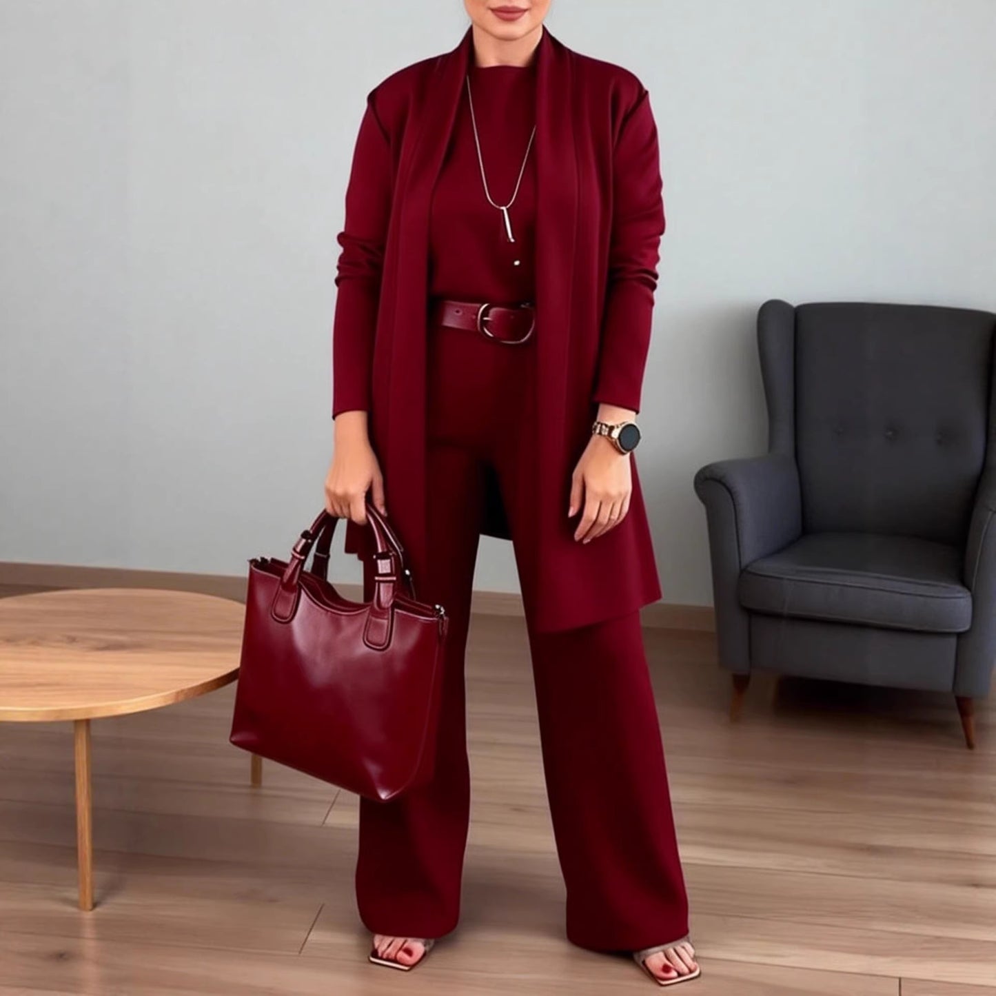 Olivia - Three-Piece Knit Set
