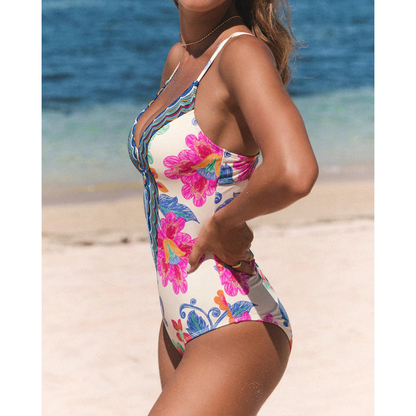Britt | Boho Badpak met Diepe V-hals