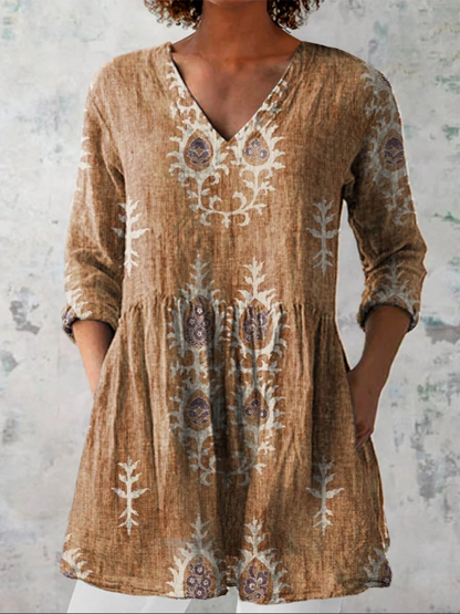 Elise — Soft-Knit V-Neck Blouse