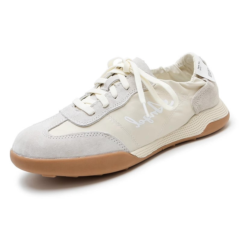 Women's Breathable Leather Ballet Training Sneakers with Inner Height