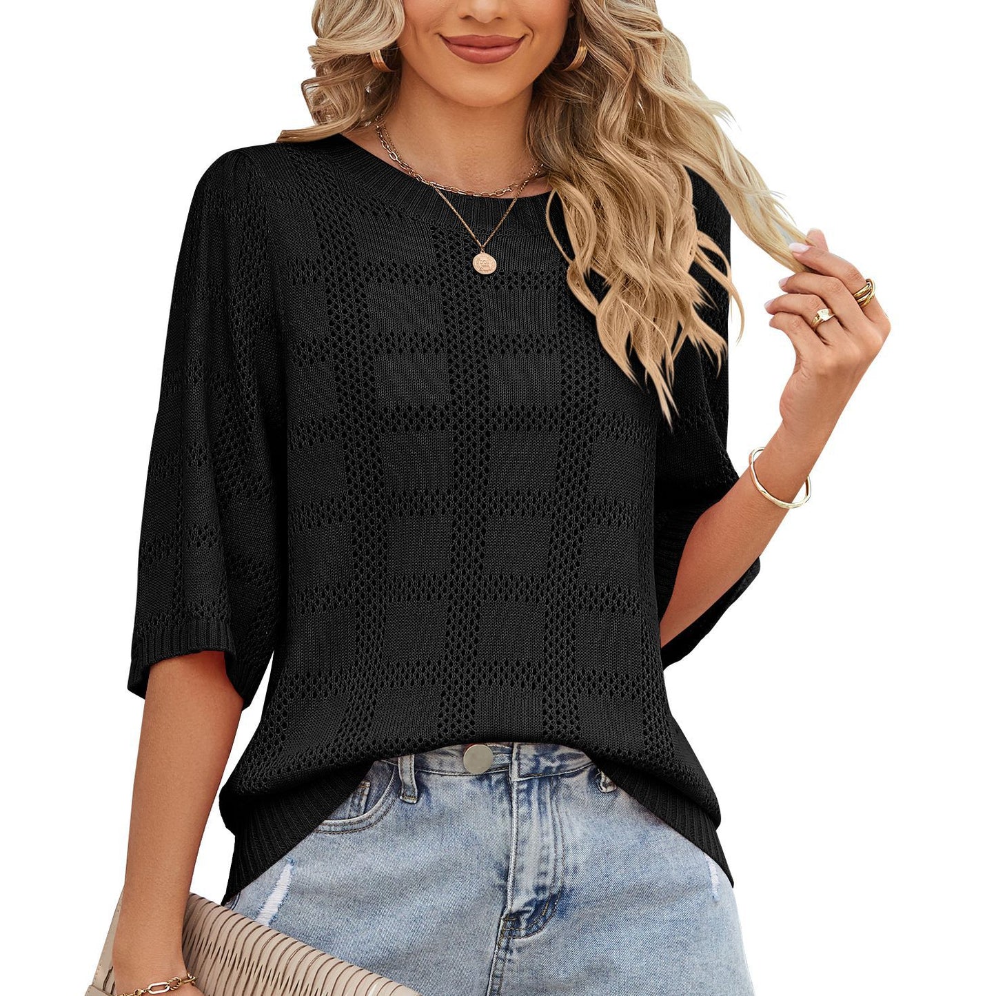 Rose - Open-Knit Top