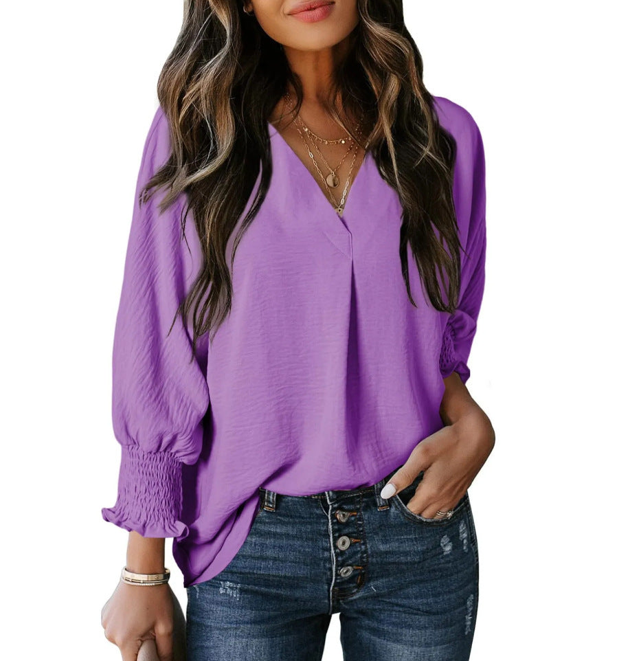 Maya - Smocked Sleeve Blouse