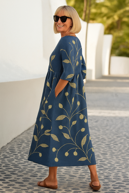 Olivia | Flowing Midi Dress - Effortless Style, All-Day Ease