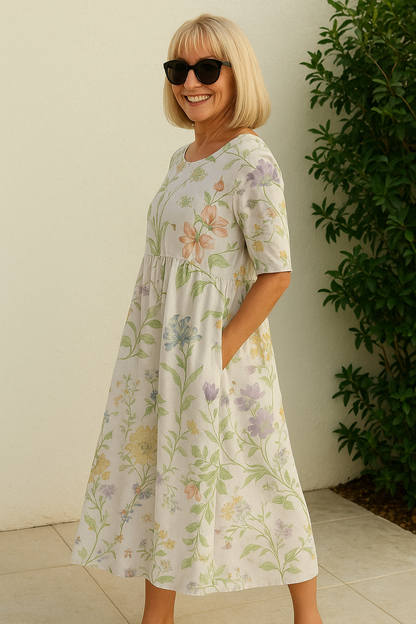 Olivia | Flowing Midi Dress - Effortless Style, All-Day Ease