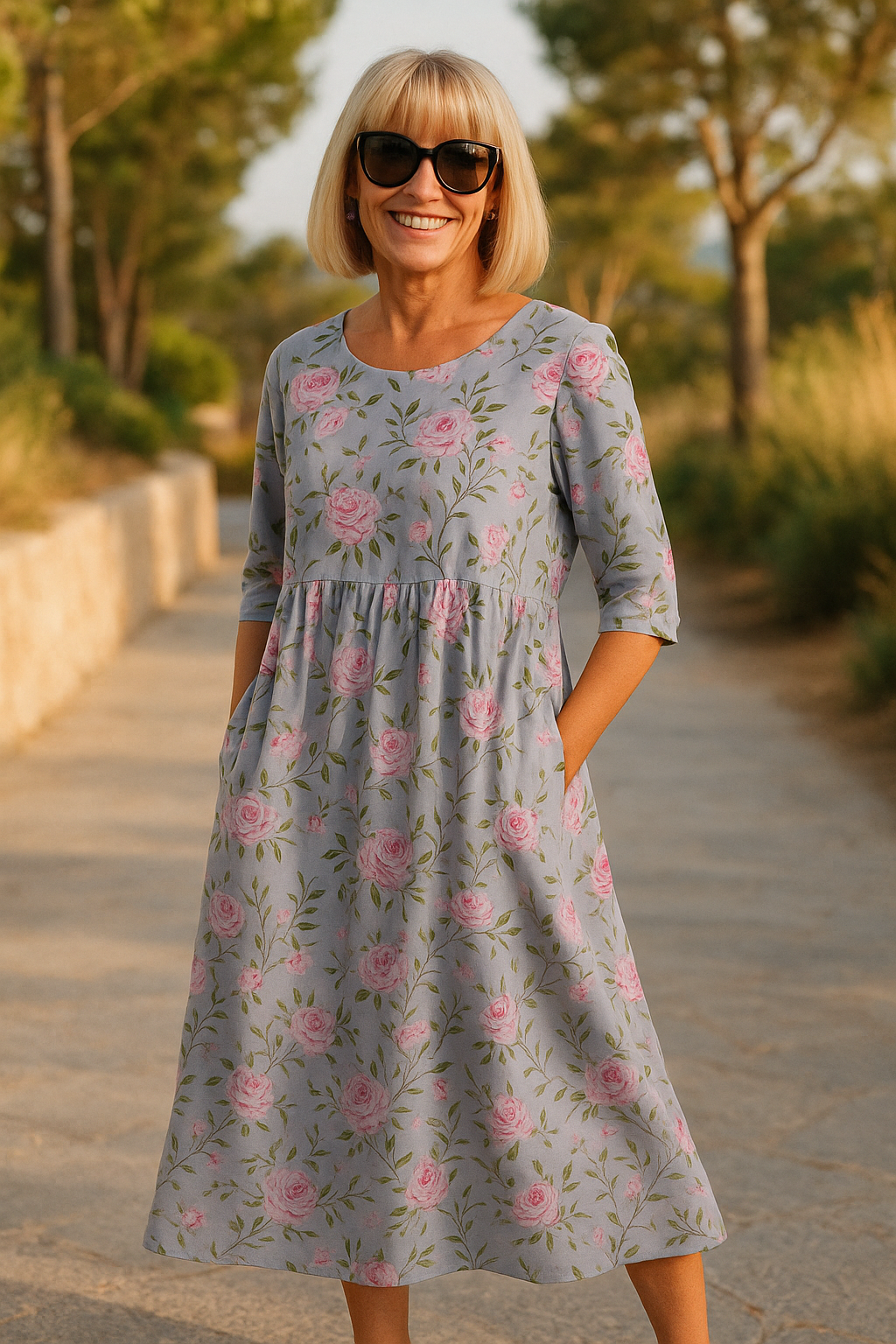 Olivia | Flowing Midi Dress - Effortless Style, All-Day Ease