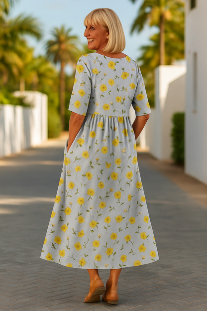 Olivia | Flowing Midi Dress - Effortless Style, All-Day Ease
