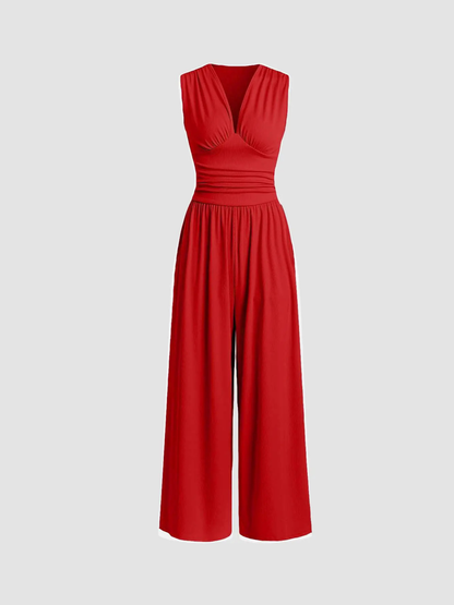 Sienna - Elegance Sleeveless Wide-Leg Jumpsuit