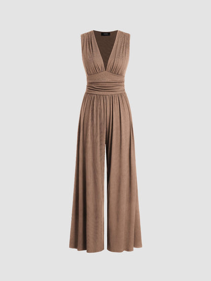 Sienna - Elegance Sleeveless Wide-Leg Jumpsuit