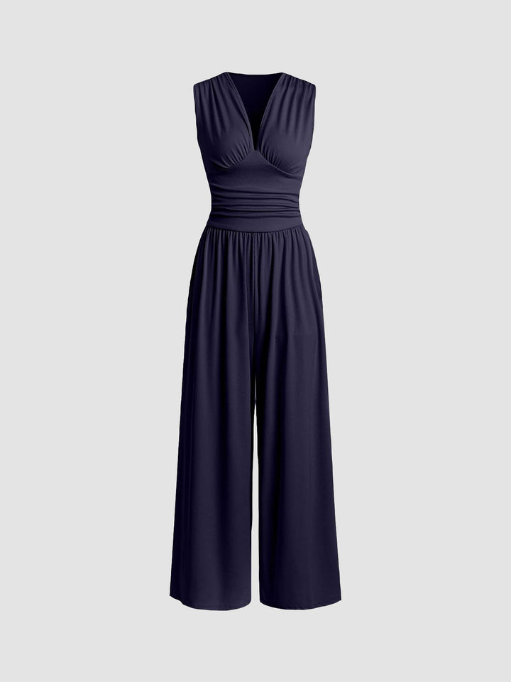 Sienna - Elegance Sleeveless Wide-Leg Jumpsuit