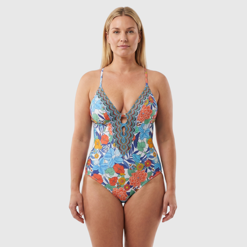 Britt | Boho Badpak met Diepe V-hals