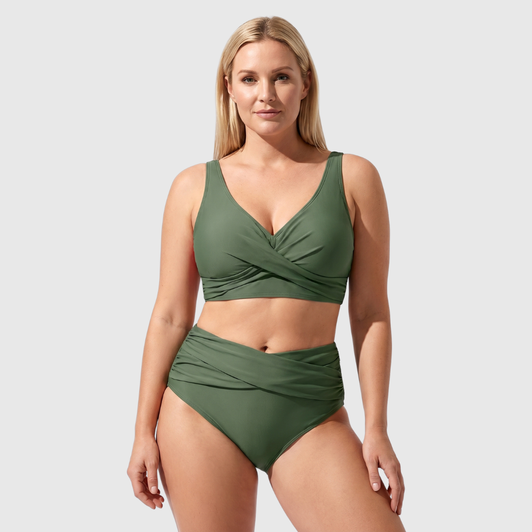 Jasmijn | Hoge Taille Bikini met Twist-Detail