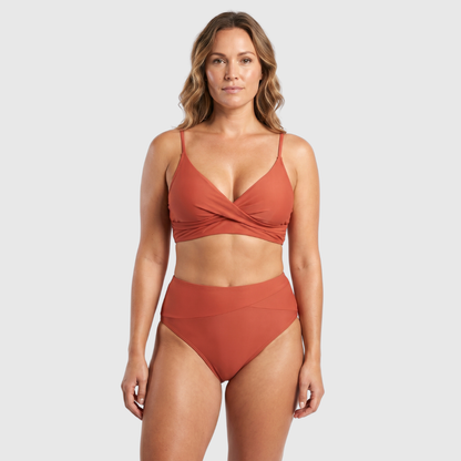 Jodi | Hoge Taille Bikini met Speelse V-hals
