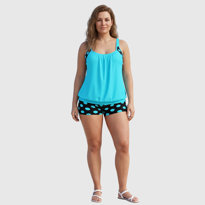 Vera | Tweedelig Tankini Set met Stippelshort