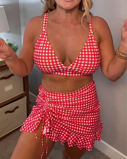 Kiki | Bikiniset met Wikkelrok en Ingebouwd Broekje