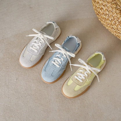 Women's Breathable Leather Ballet Training Sneakers with Inner Height