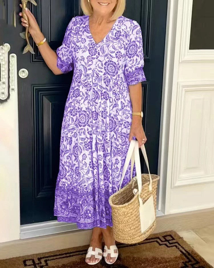 Azure - Print Dress