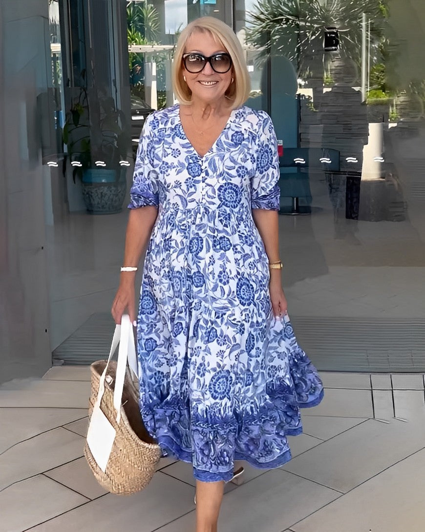 Azure - Print Dress