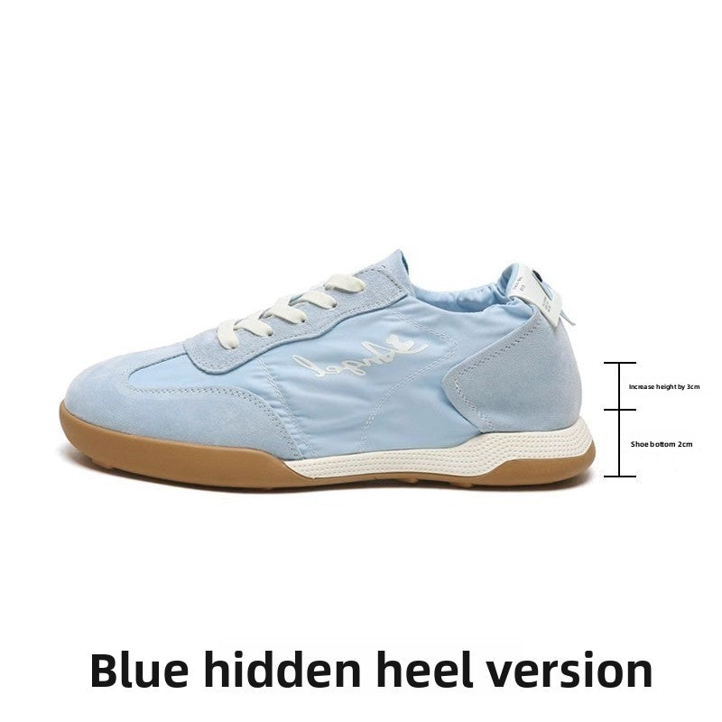 Women's Breathable Leather Ballet Training Sneakers with Inner Height