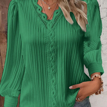 Sophia - Lace Trim Blouse